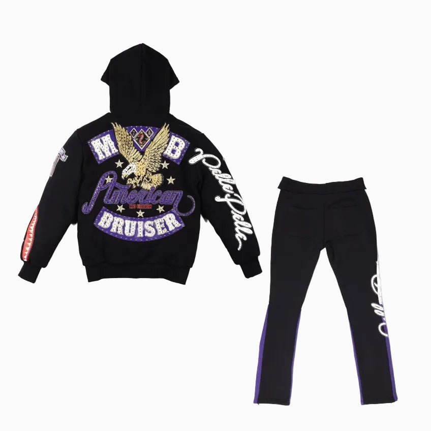 Men's Bruiser Hoodie And Jogger Outfit Pelle Pelle - Tops and Bottoms USA