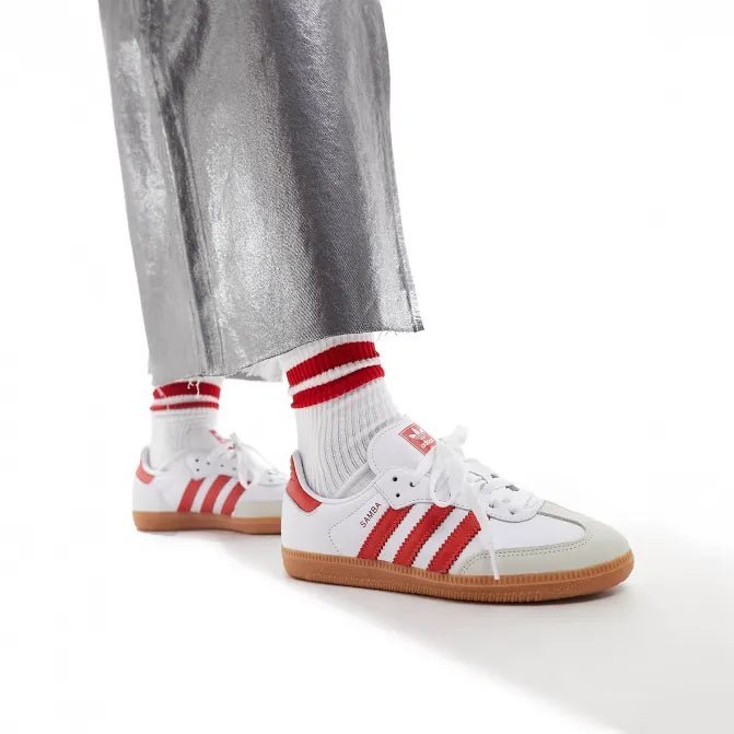 Women's Originals Samba OG "White Solar Red Gum" adidas - Tops and Bottoms USA