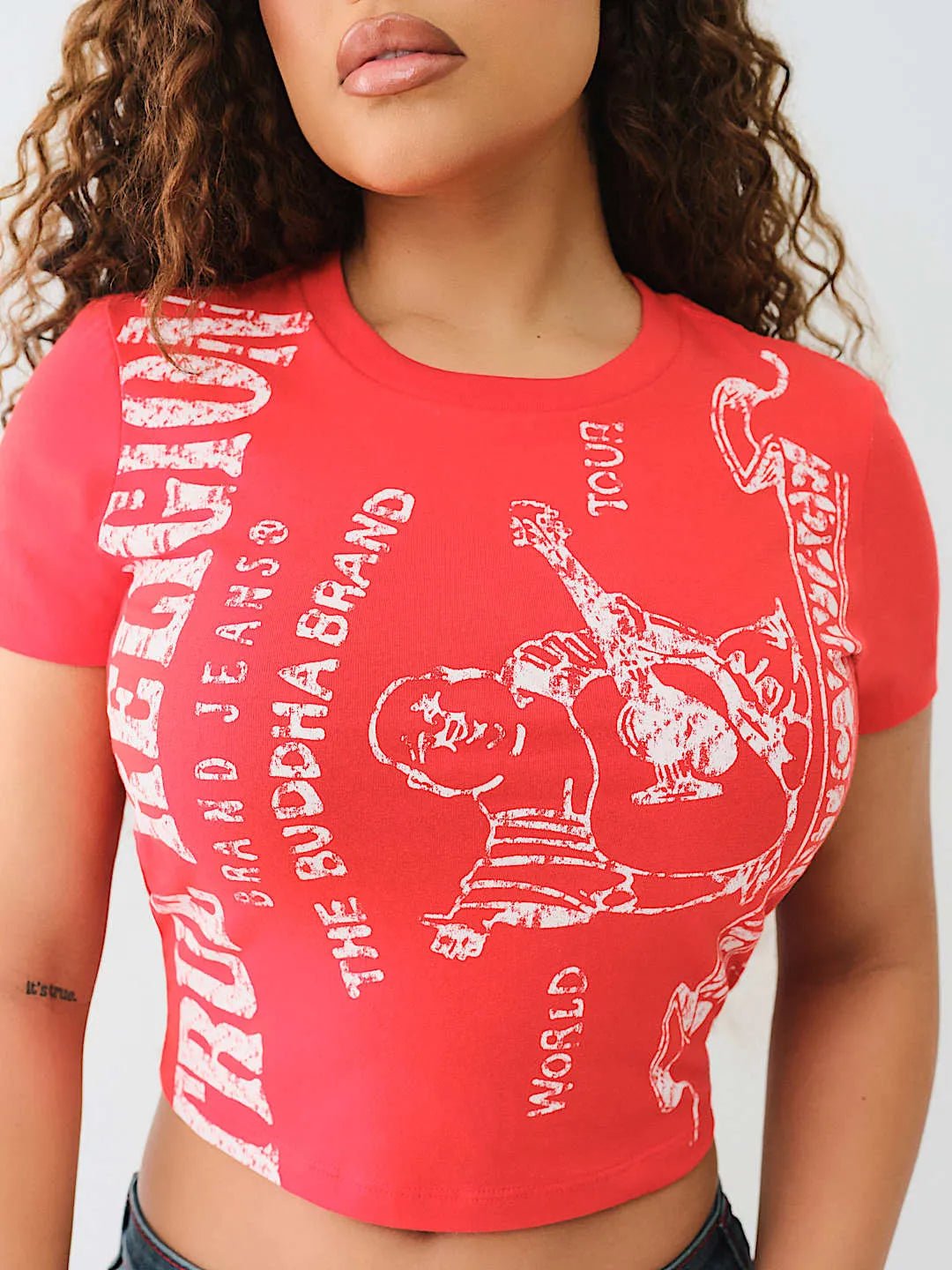 Women's Heritage Logo Baby T-Shirt True Religion - Tops and Bottoms USA