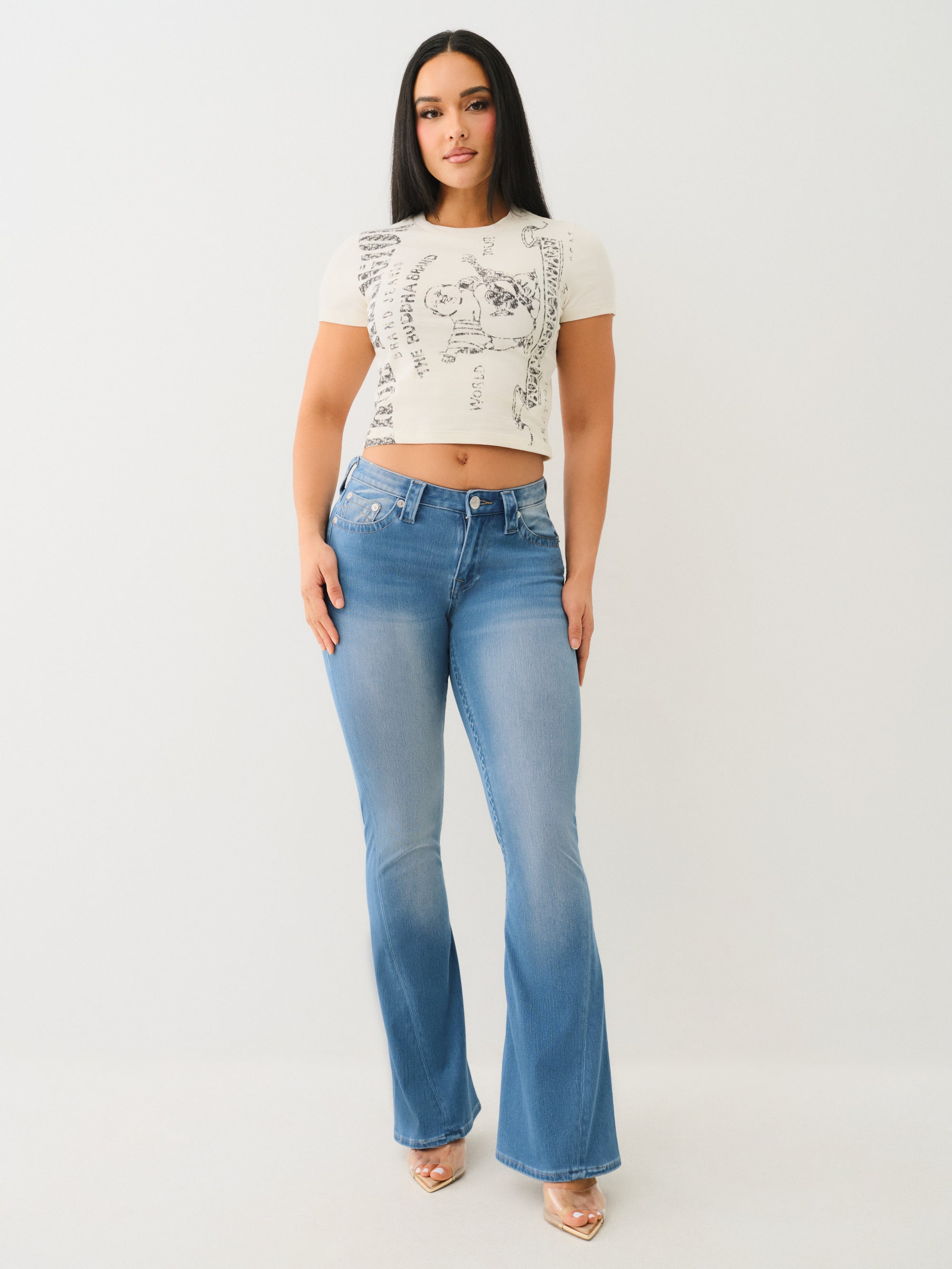 Women's Heritage Logo Baby T-Shirt True Religion - Tops and Bottoms USA