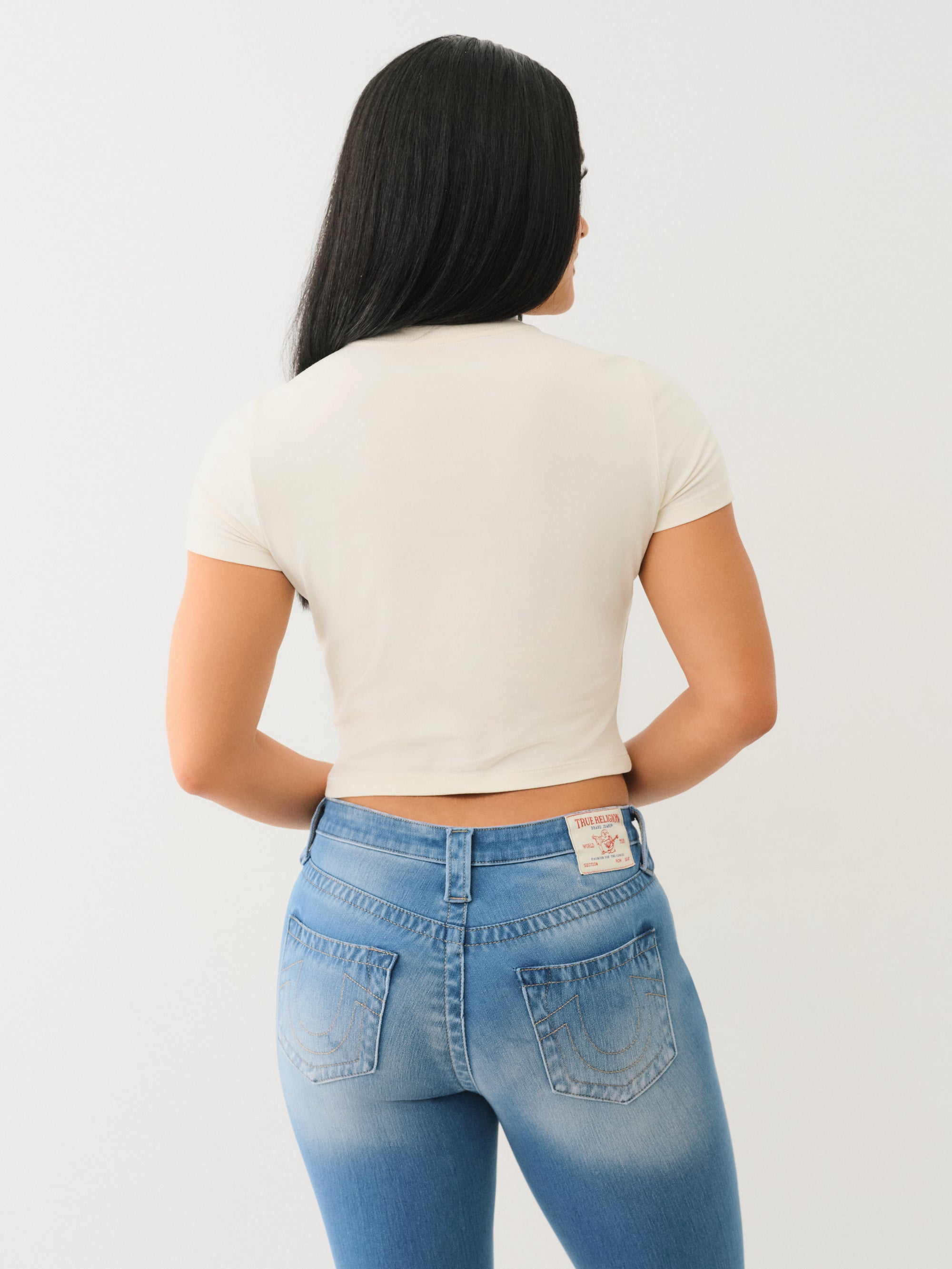 Women's Heritage Logo Baby T-Shirt True Religion - Tops and Bottoms USA