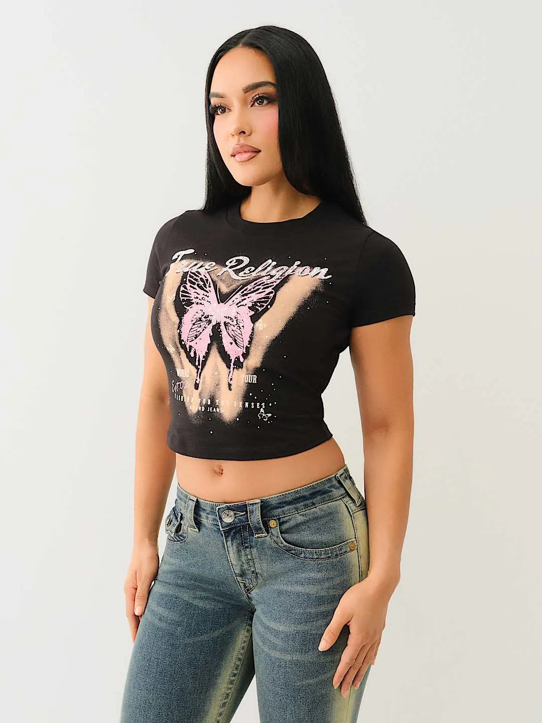 Women's Crystl Butterfly Baby T-Shirt