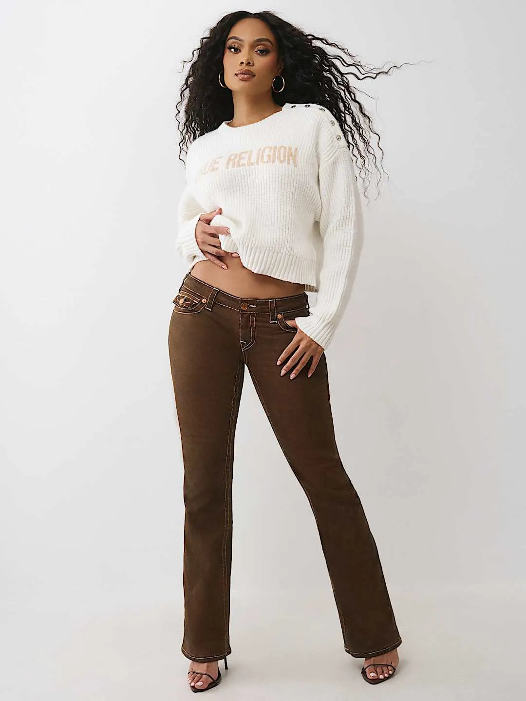 Women's Convertible Cold Shoulder Sweater