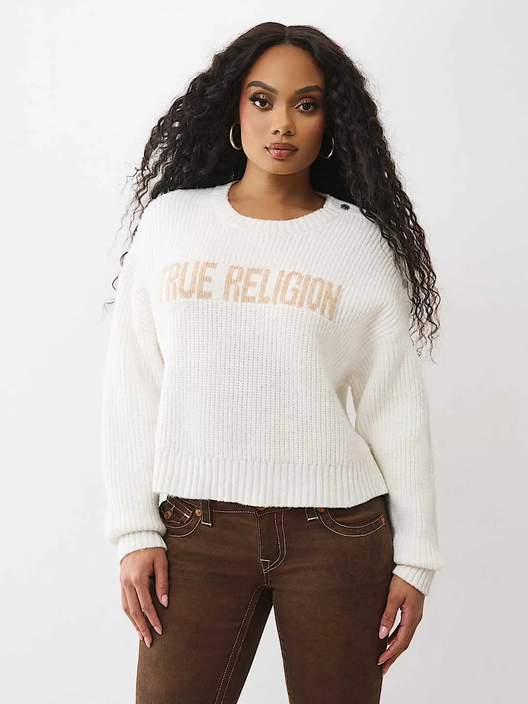 Women's Convertible Cold Shoulder Sweater