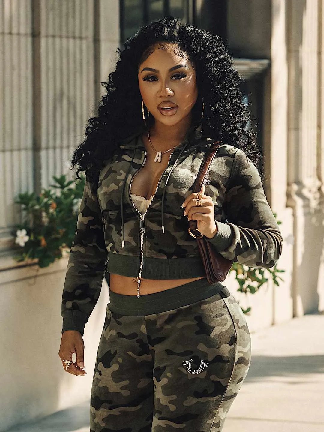 Women's Camo Velour Shrunken Outfit True Religion - Tops and Bottoms USA