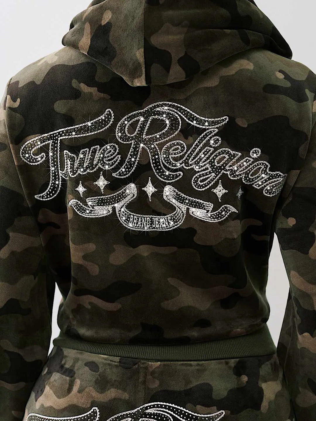 Women's Camo Velour Shrunken Outfit
