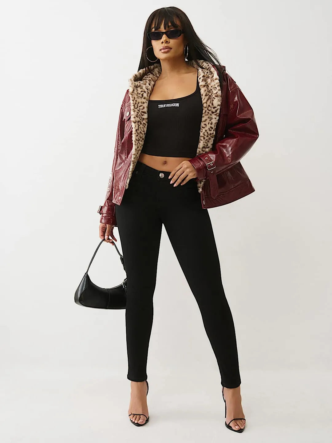 Women's Oversize Patent Leather Jacket