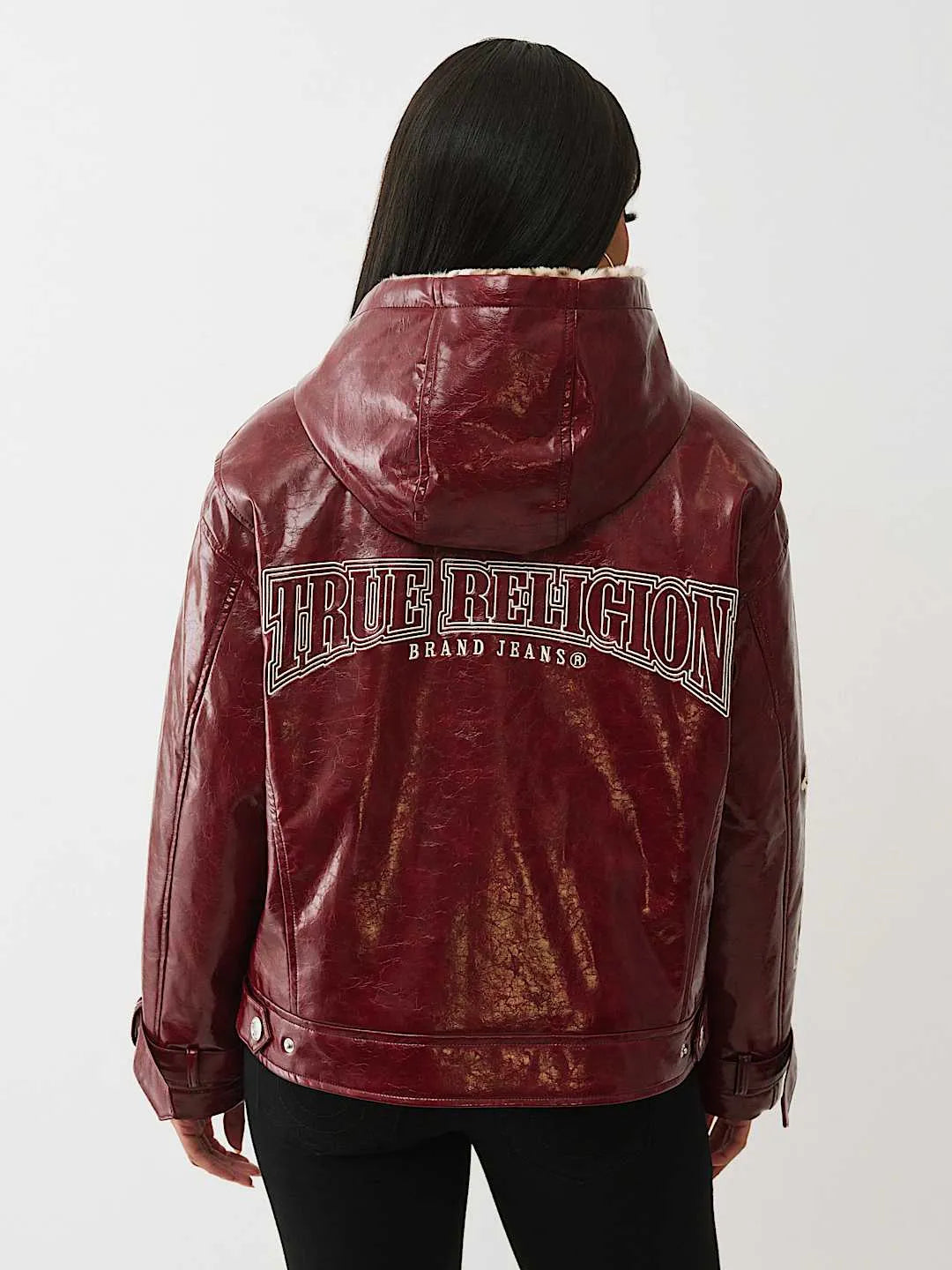 Women's Oversize Patent Leather Jacket