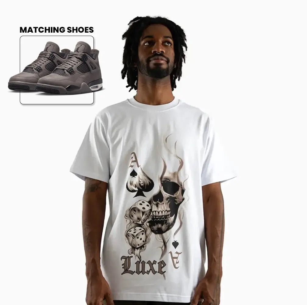 Men's Ace of Spades Skull Graphic Short Sleeve T-Shirt Luxe - Tops and Bottoms USA