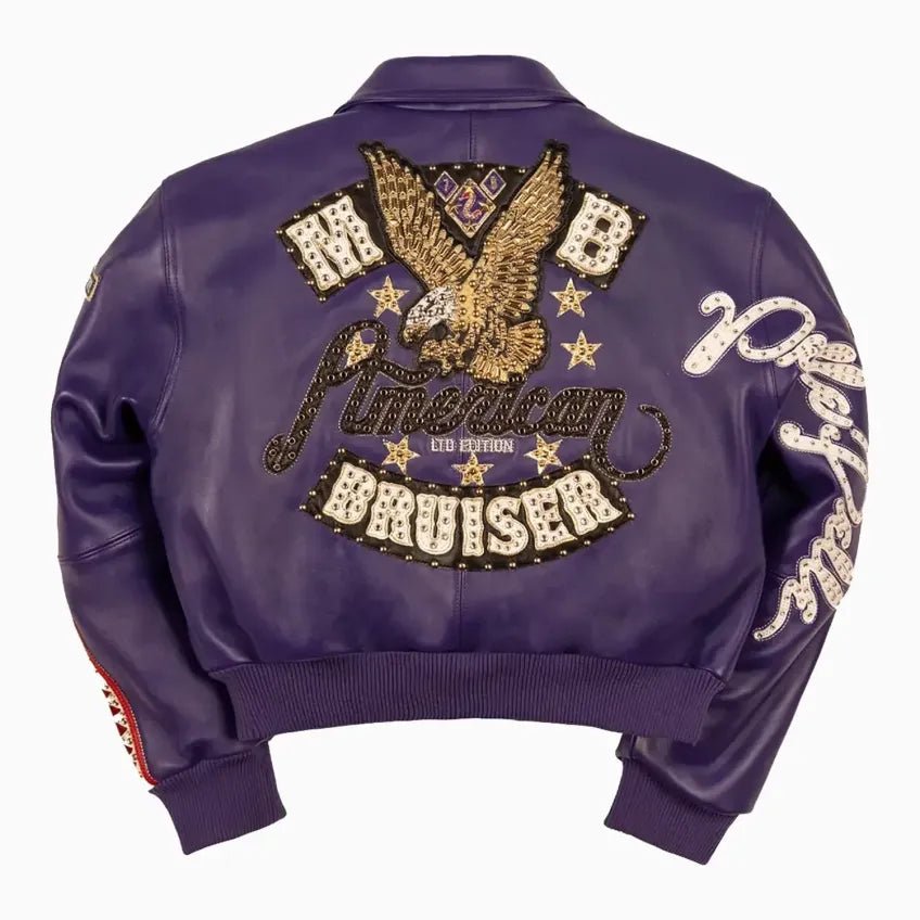 Women's American Bruiser Crop Leather Jacket Pelle Pelle - Tops and Bottoms USA