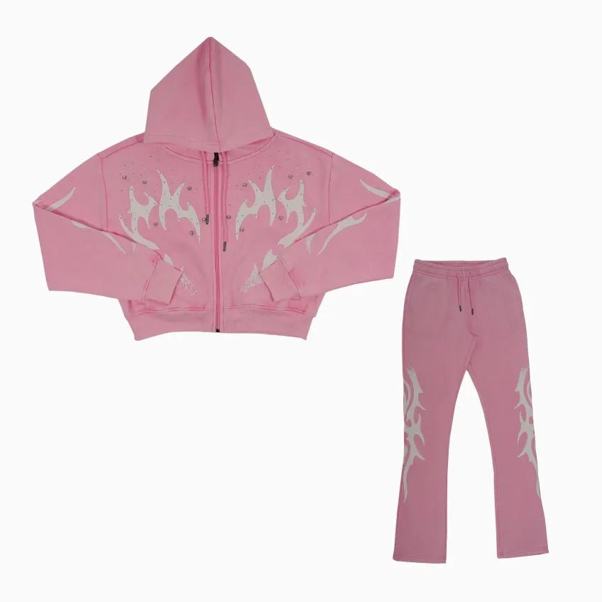 Women's Mineral Rhinestone Outfit Red Fox - Tops and Bottoms USA
