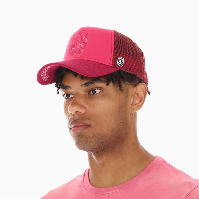 Clean Logo Mesh Back Trucker Curved Visor Hat Cult Of Individuality - Tops and Bottoms USA