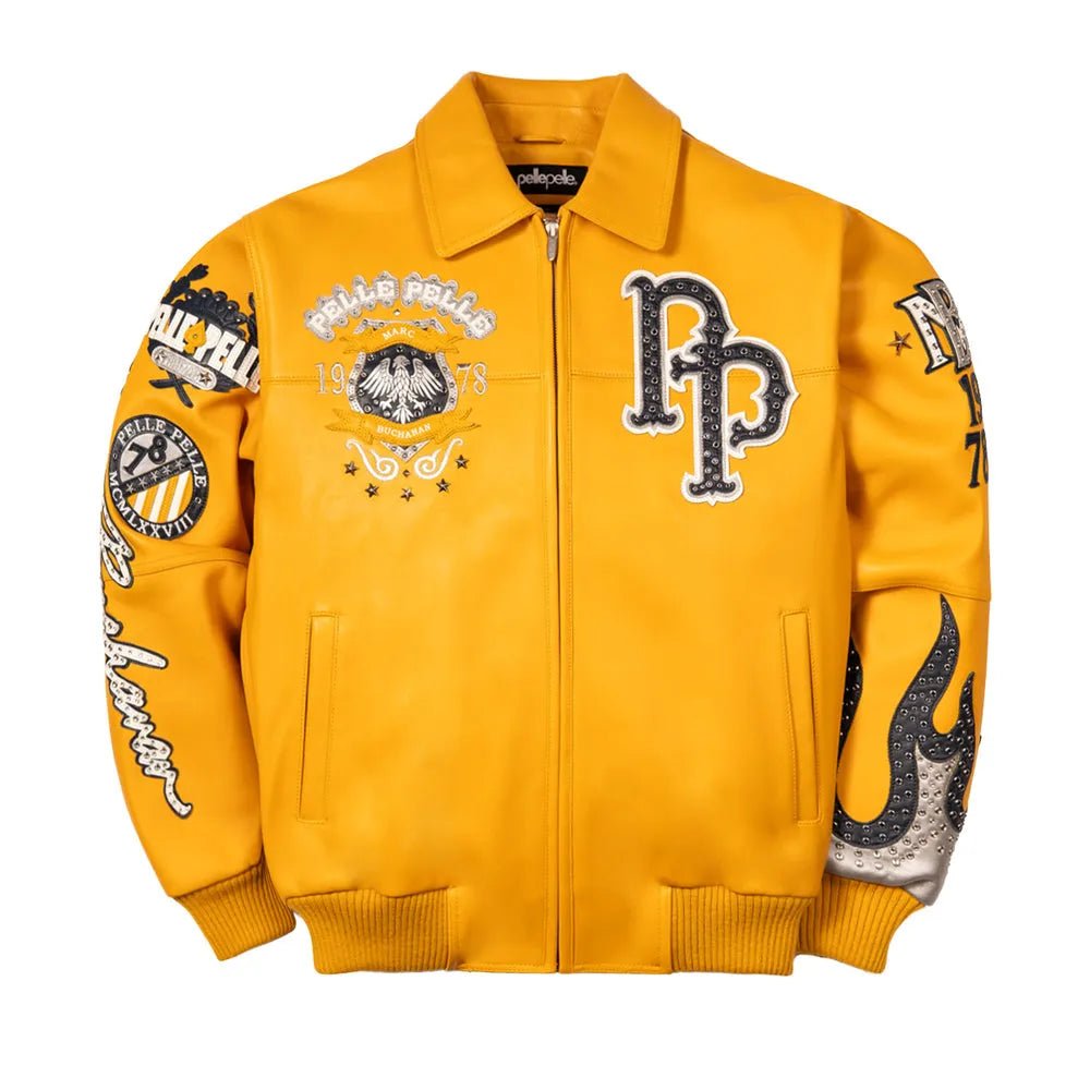 Men's World Famous Pelle Leather Jacket Pelle Pelle - Tops and Bottoms USA