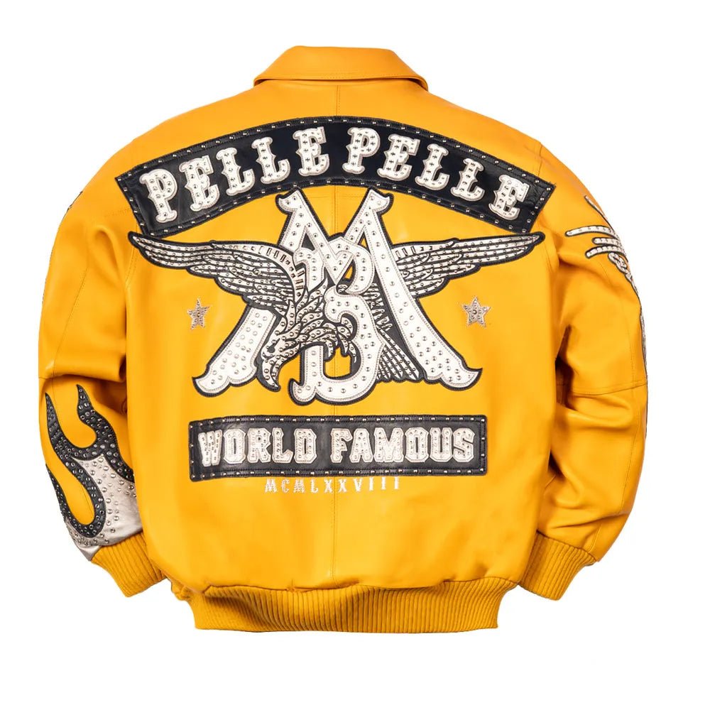 Men's World Famous Pelle Leather Jacket Pelle Pelle - Tops and Bottoms USA