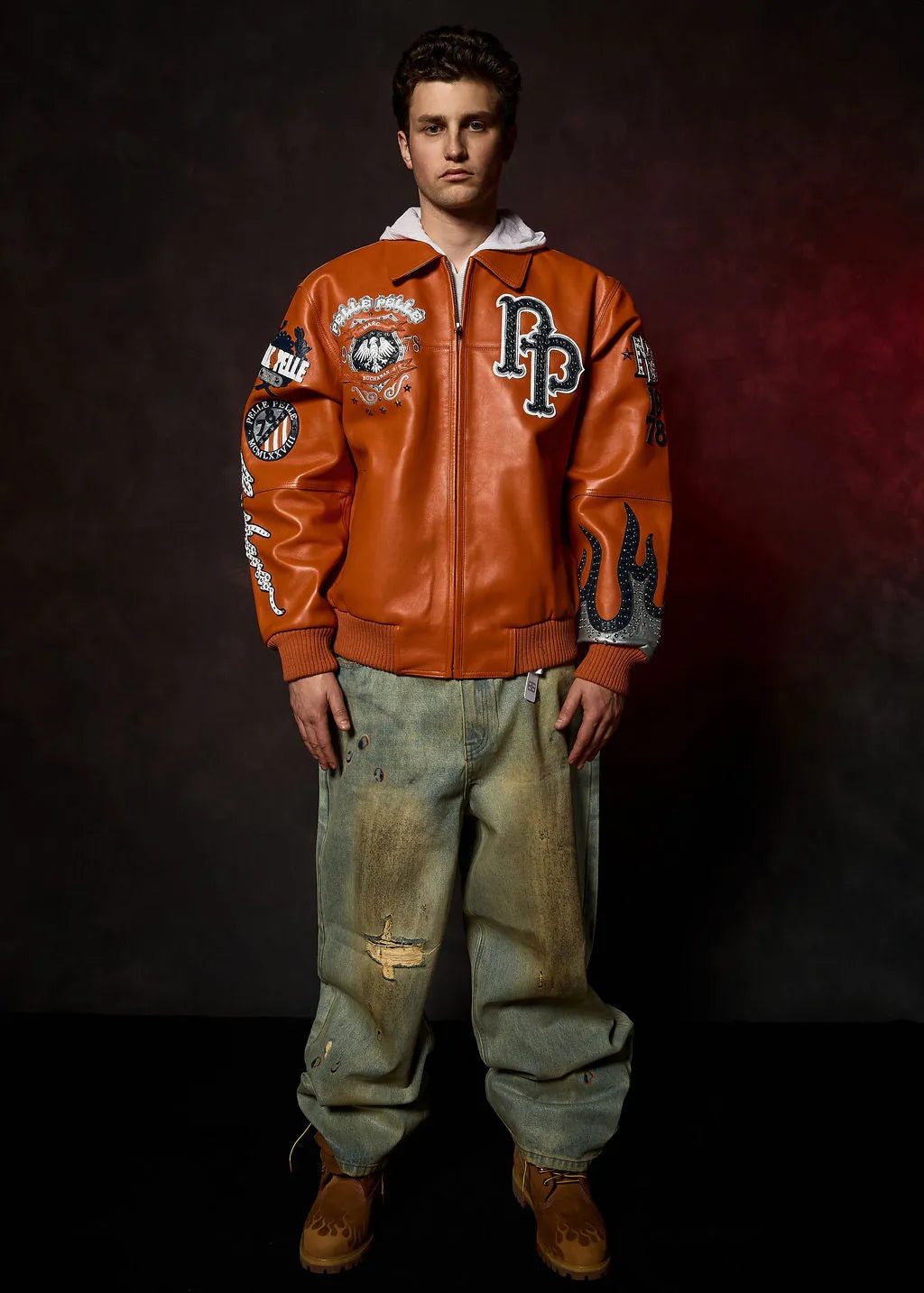 Men's World Famous Pelle Leather Jacket Pelle Pelle - Tops and Bottoms USA