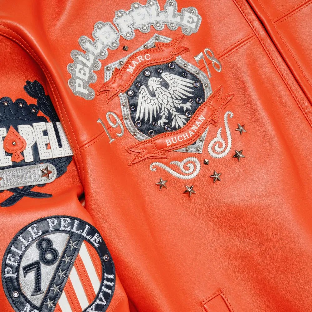 Men's World Famous Pelle Leather Jacket Pelle Pelle - Tops and Bottoms USA