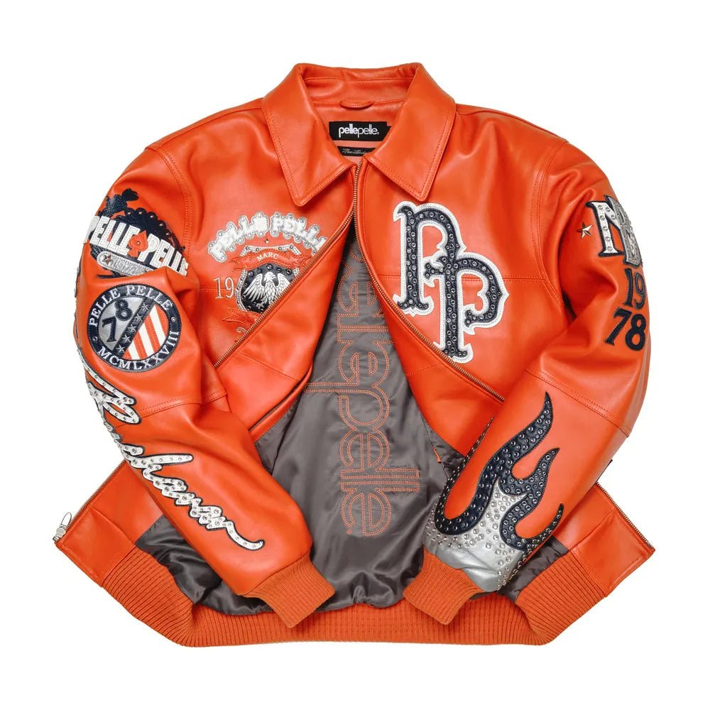 Men's World Famous Pelle Leather Jacket Pelle Pelle - Tops and Bottoms USA