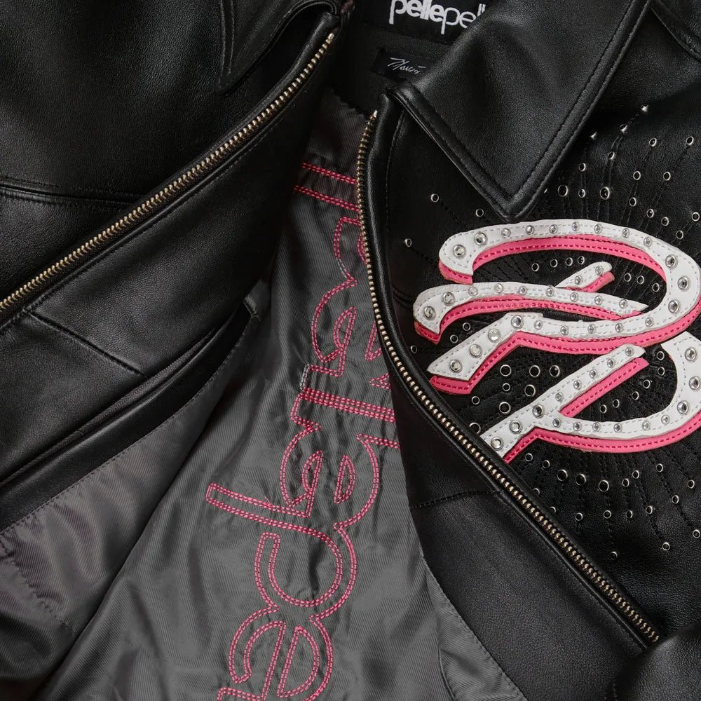 Women's Greatest Of All Time Crop Leather Jacket Pelle Pelle - Tops and Bottoms USA