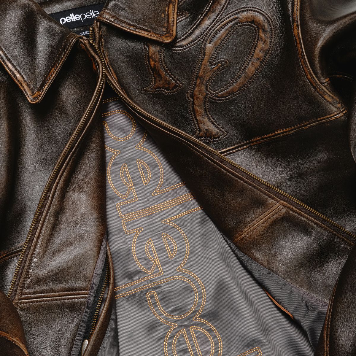 Men's Two Tone Pelle Leather Jacket