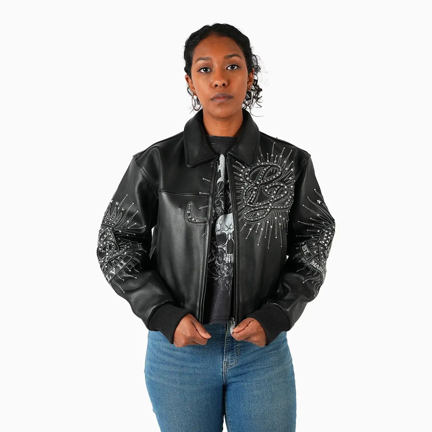 Women's 47th Anniversary Crop Leather Jacket