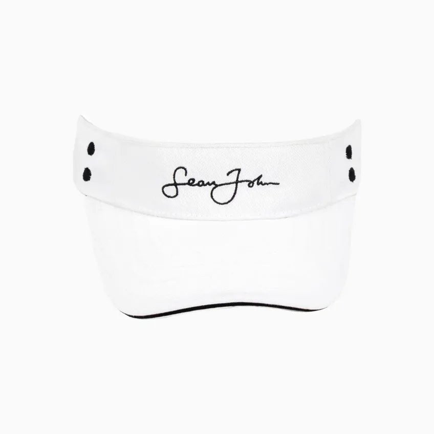 Signature Embroidered Design Adjustable Sports Visor Sean John - Tops and Bottoms USA