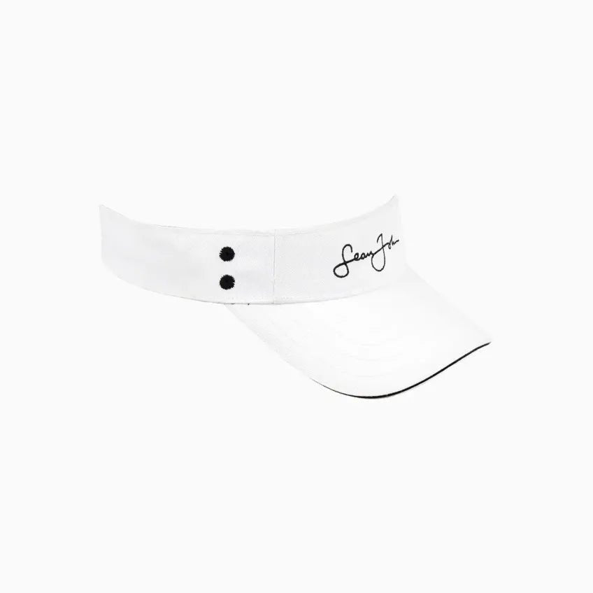 Signature Embroidered Design Adjustable Sports Visor Sean John - Tops and Bottoms USA