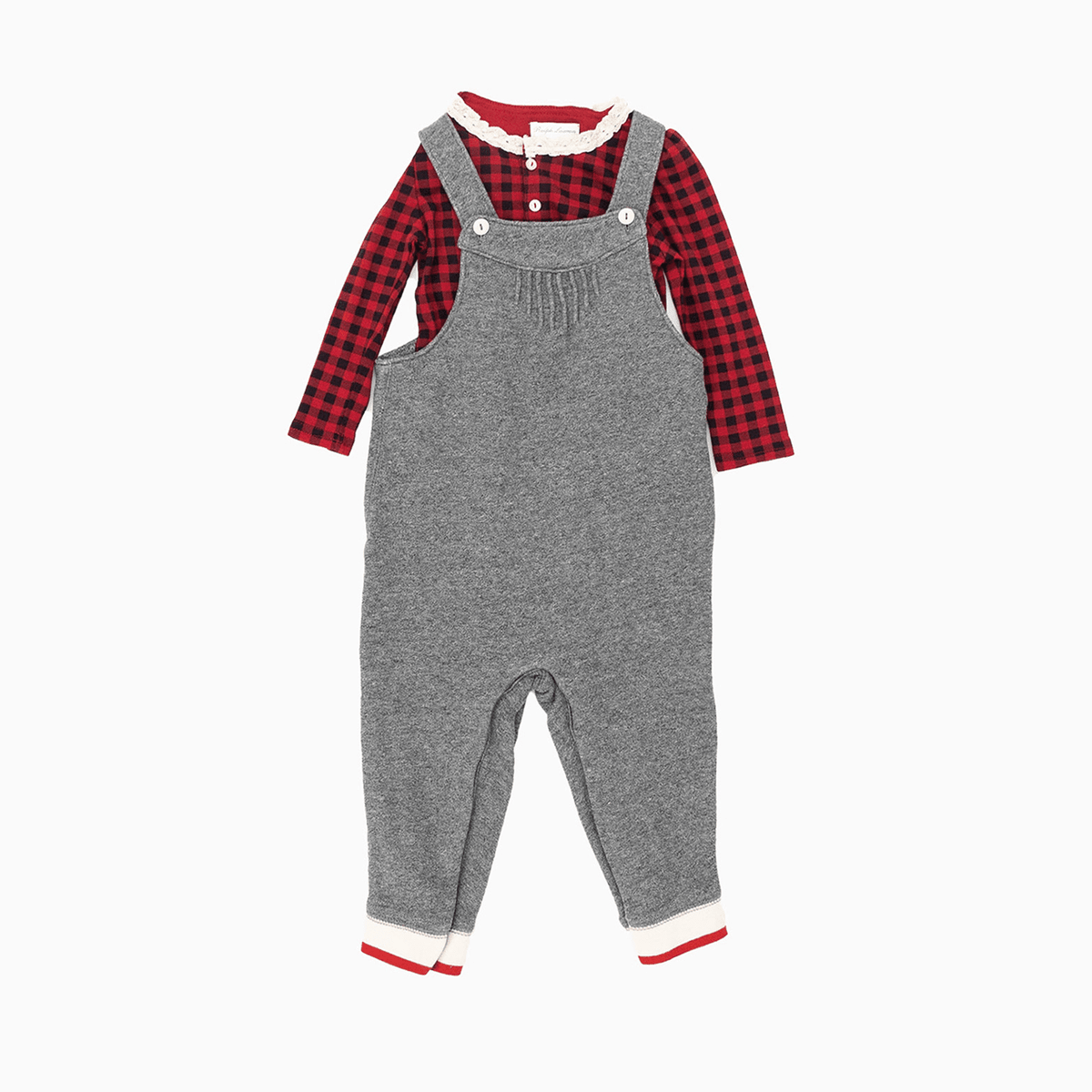 Kid's Jumper Printed 2 Piece Romper Set Ralph Lauren - Tops and Bottoms USA