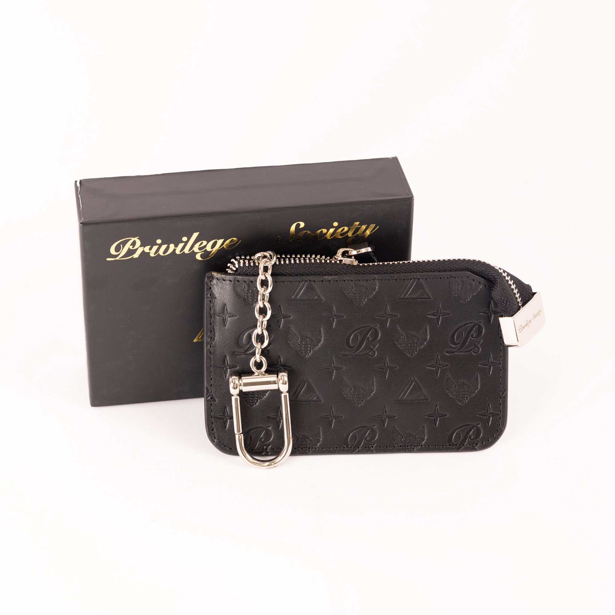 Men's Monogram Leather Keychain Wallet