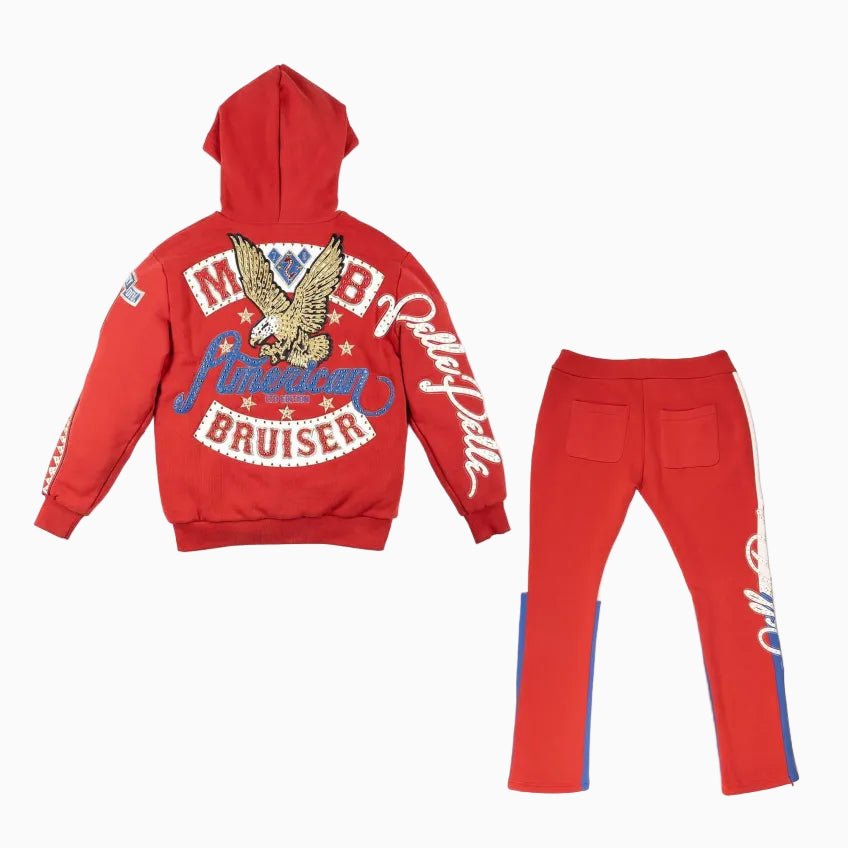Men's Bruiser Hoodie And Jogger Outfit Pelle Pelle - Tops and Bottoms USA