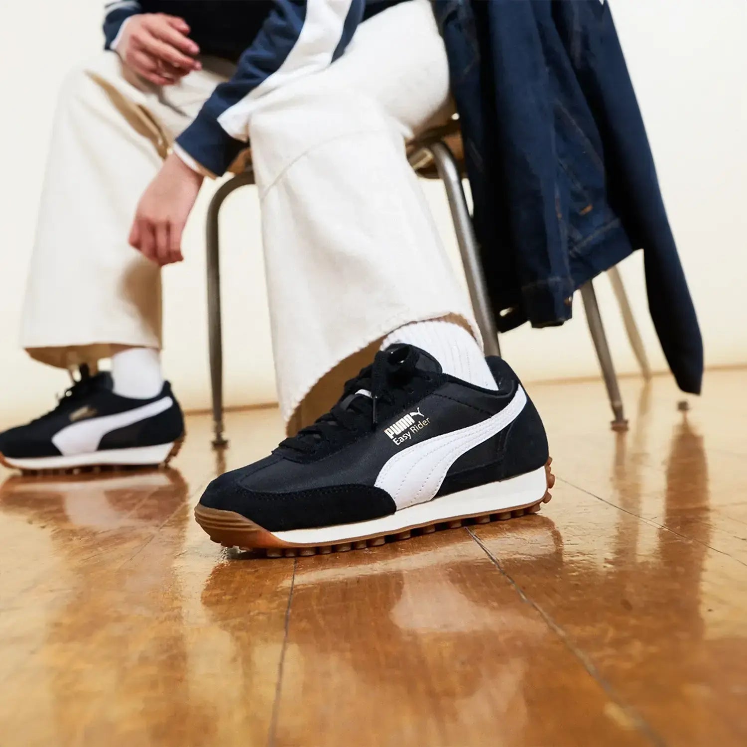 Women's Easy Rider Vintage "Black White" Puma - Tops and Bottoms USA