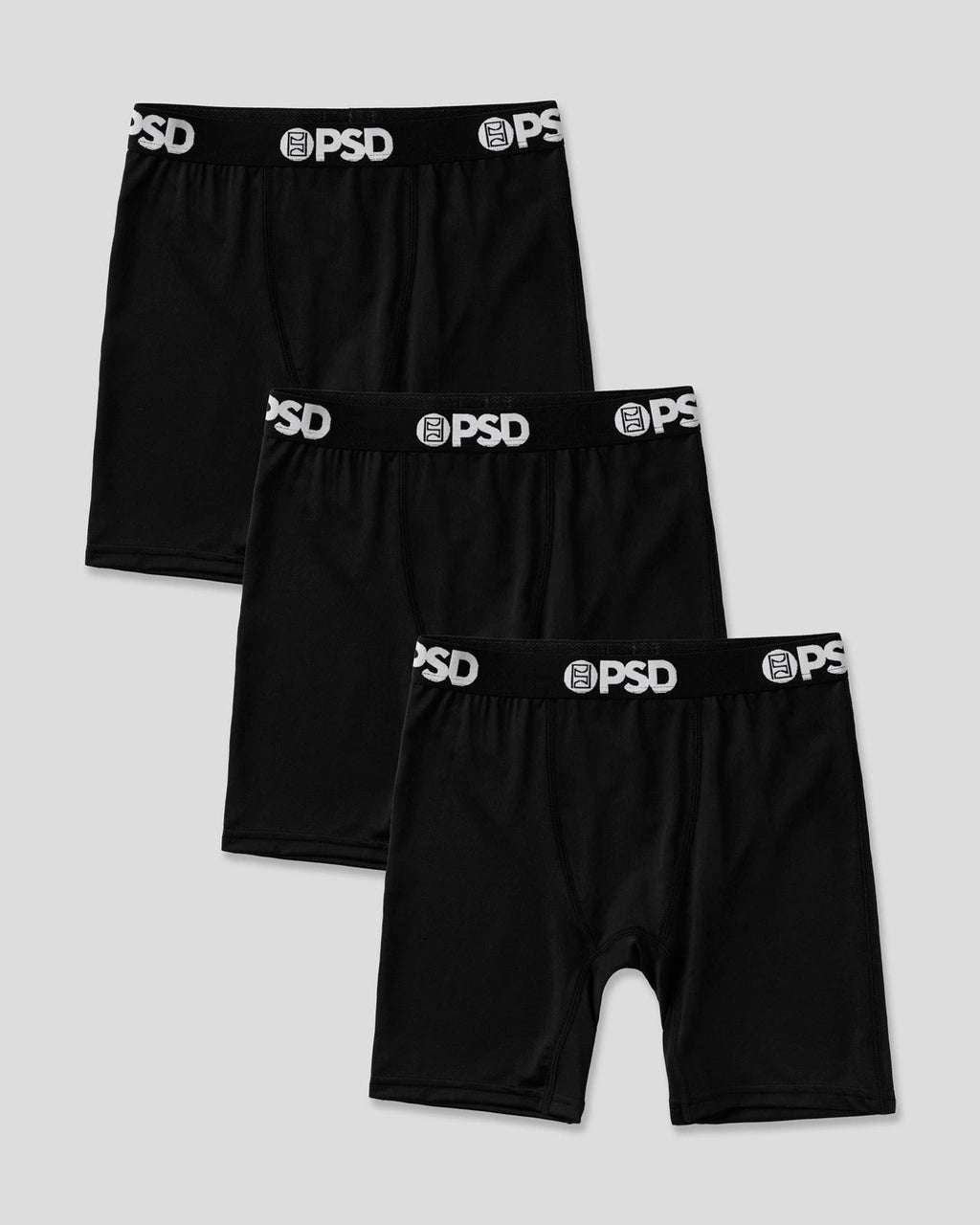 Kid's Solids 3 Pack Black Boxer Brief