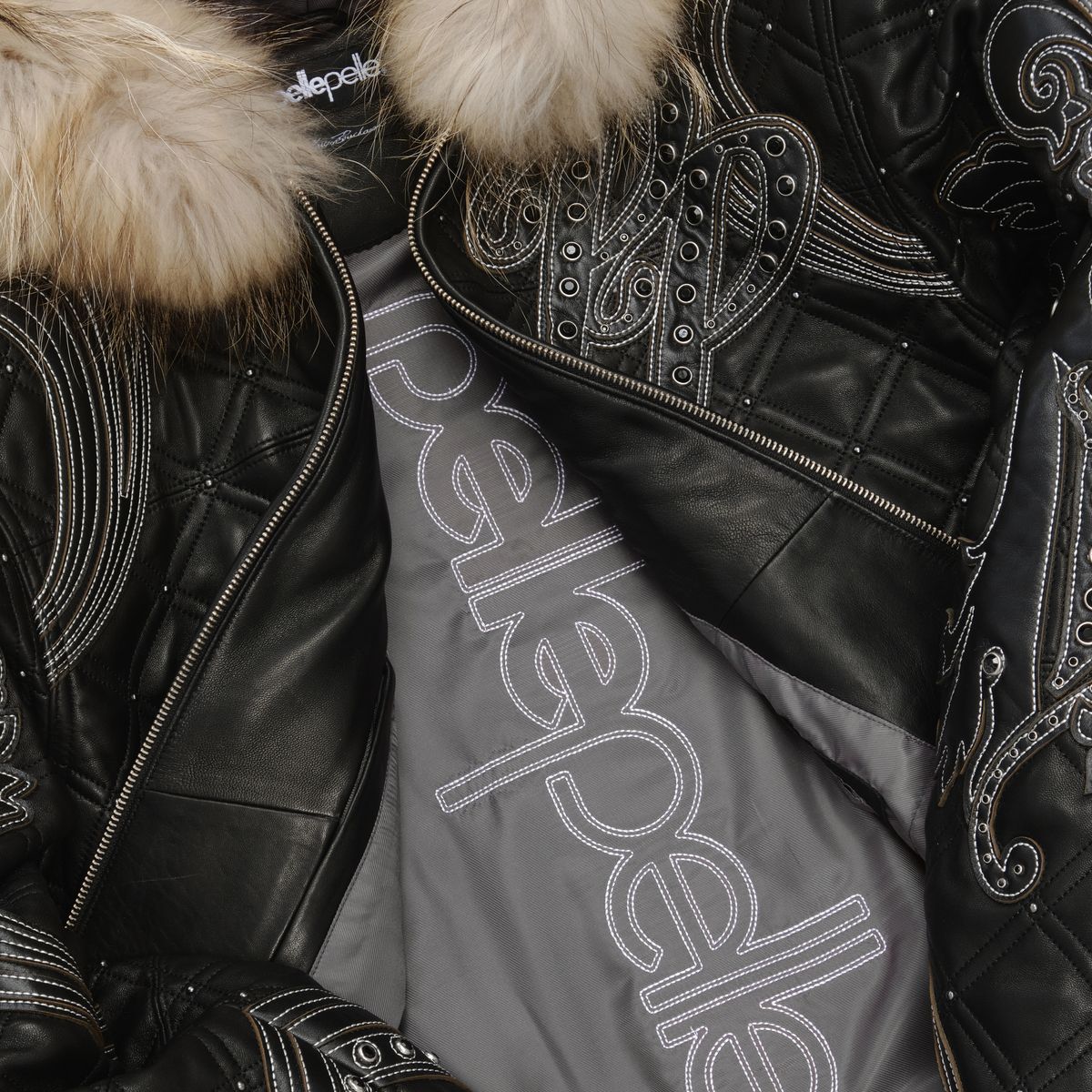 Men's Royale Hooded Leather Jacket Pelle Pelle - Tops and Bottoms USA