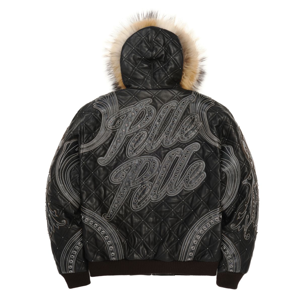 Men's Royale Hooded Leather Jacket Pelle Pelle - Tops and Bottoms USA