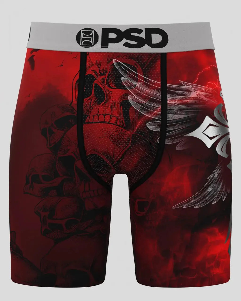 Men's Silver Wing Red Standard Length Boxer