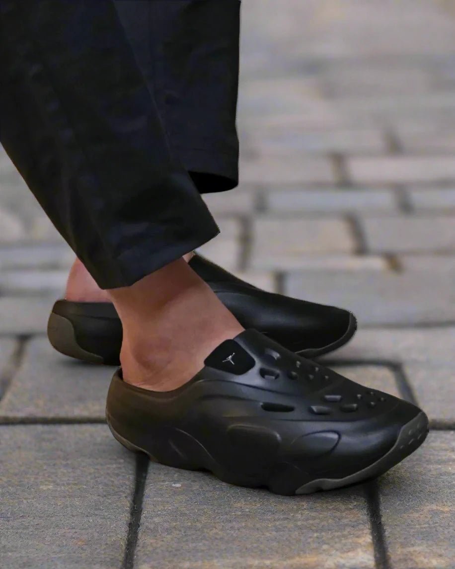 Men's Jordan Roam "Black Iron Grey" Slides Jordan - Tops and Bottoms USA