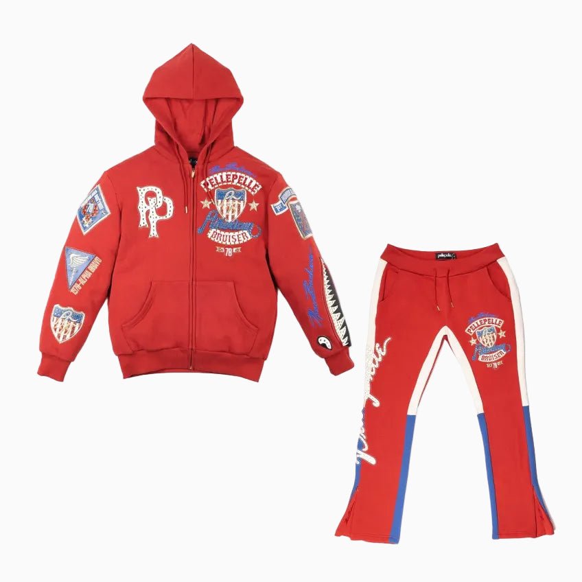 Men's Bruiser Hoodie And Jogger Outfit Pelle Pelle - Tops and Bottoms USA