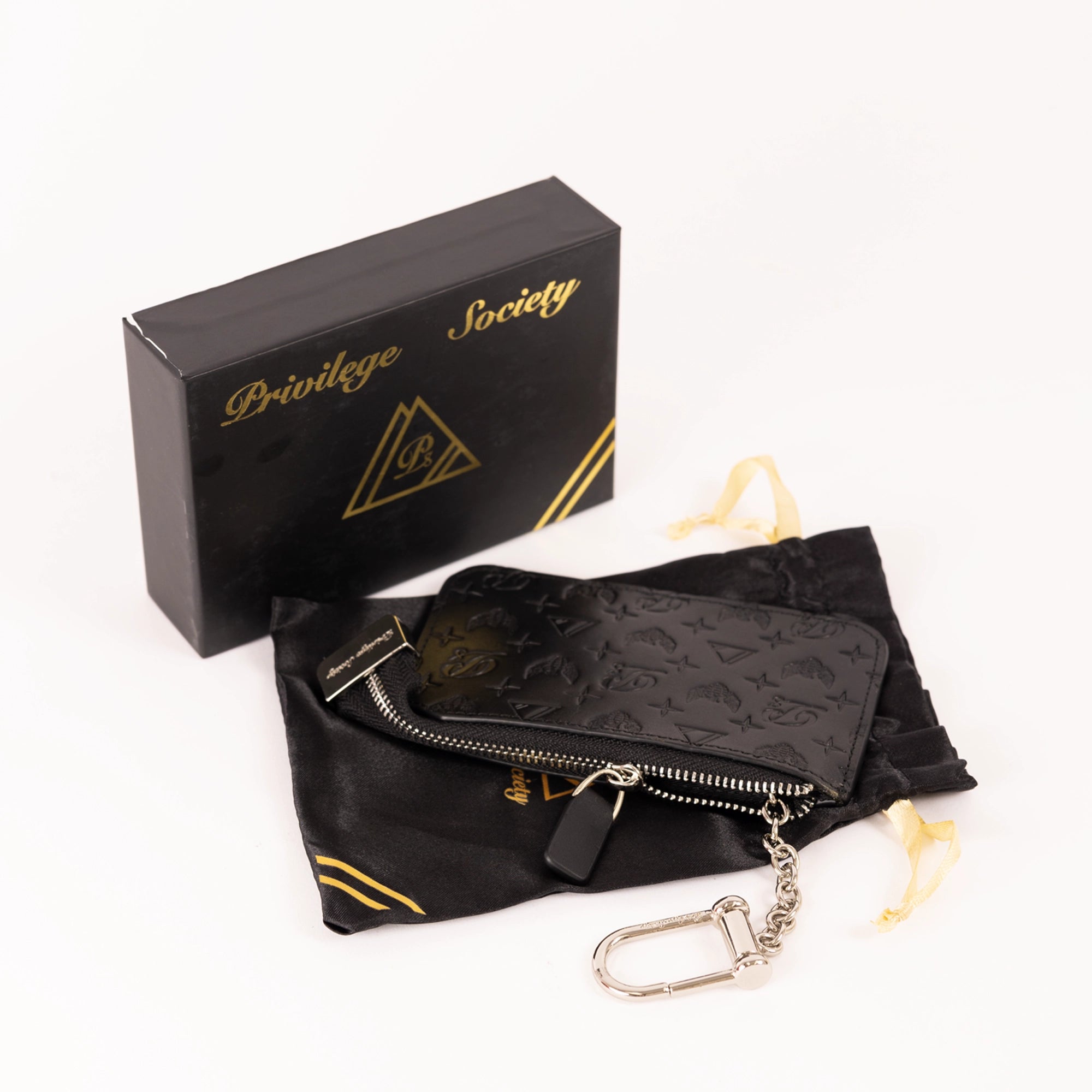 Men's Monogram Leather Keychain Wallet