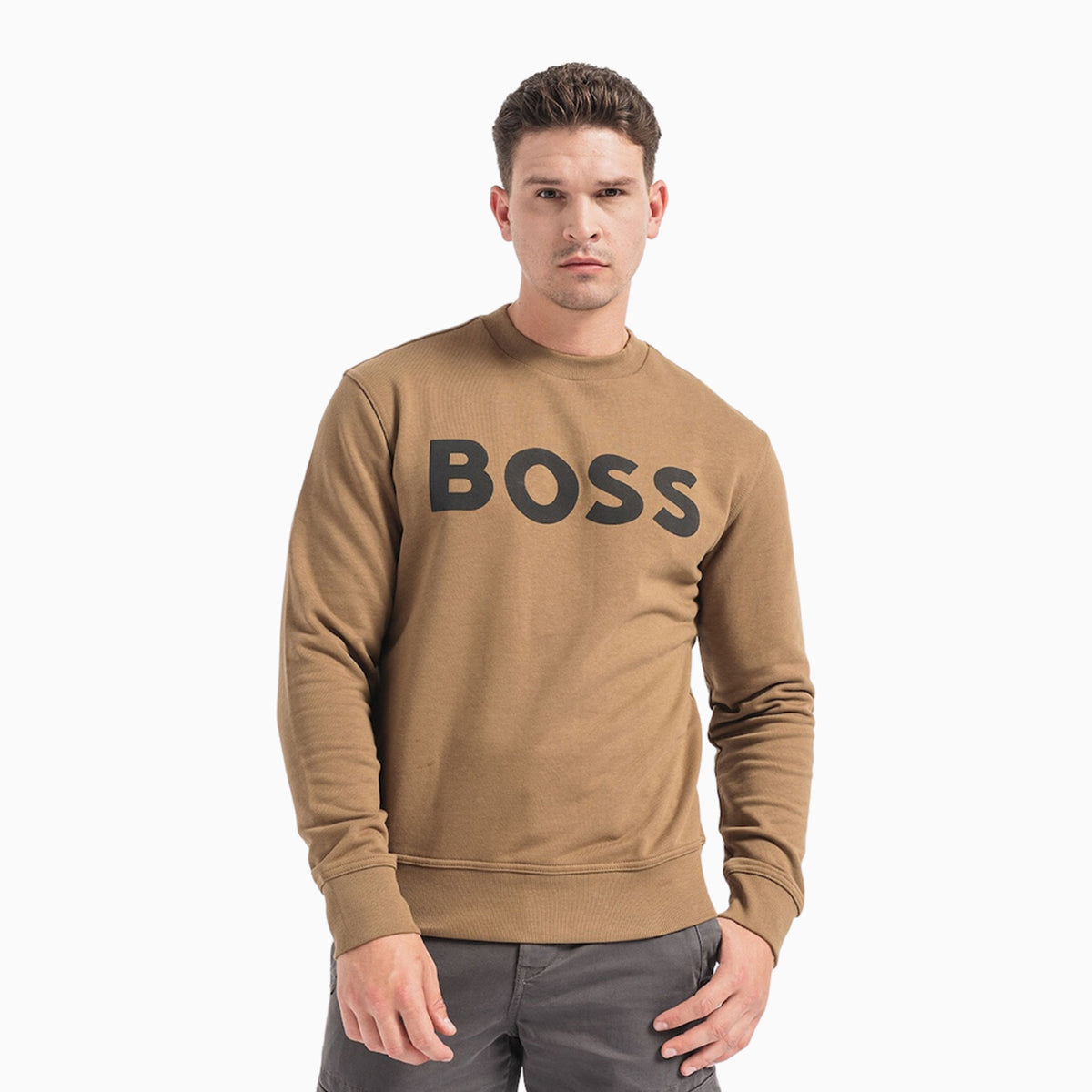 Sweat-shirt Hugo Boss Homme - Moutarde Jaune, Taille US M (IT 50) - 100% Coton Neuf Sans étiquettes