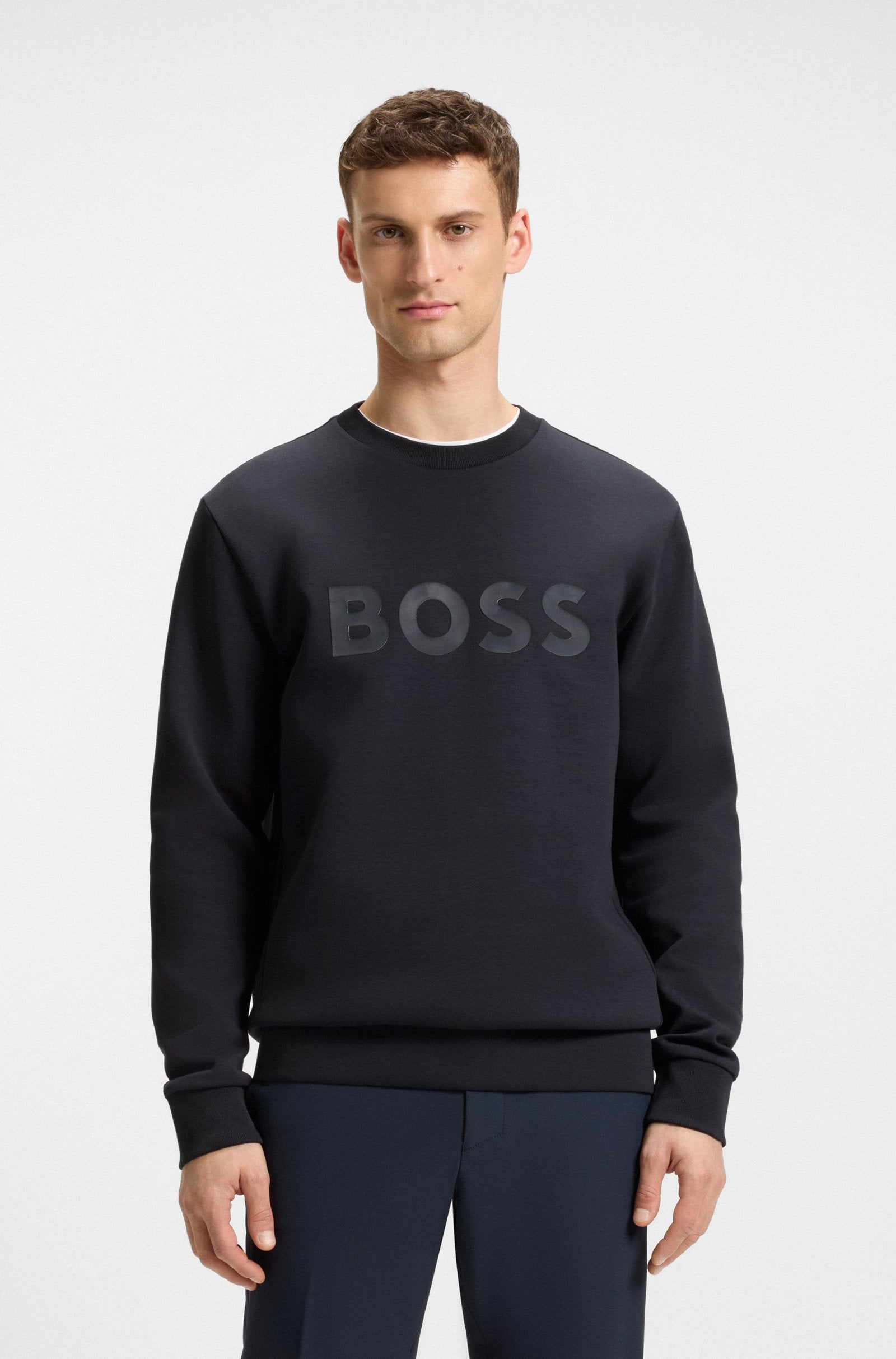 Men's Stretch Cotton Sweatshirt with Sandwich Logo