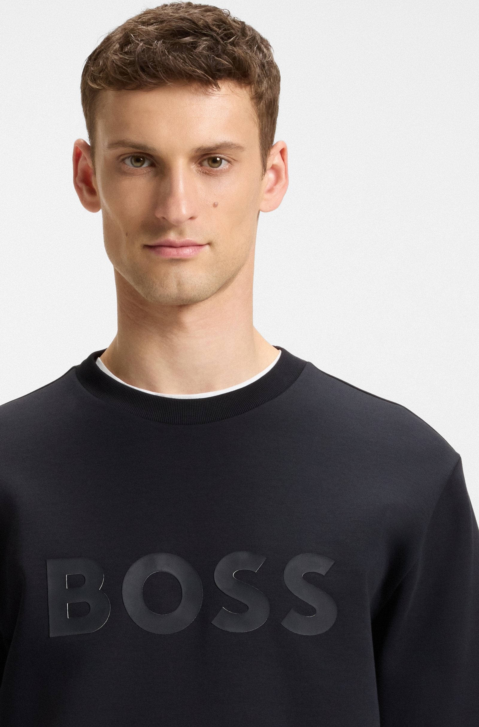 Men's Stretch Cotton Sweatshirt with Sandwich Logo