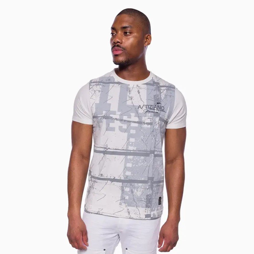 Men's Barclay Graphic Print T-Shirt A Tiziano - Tops and Bottoms USA
