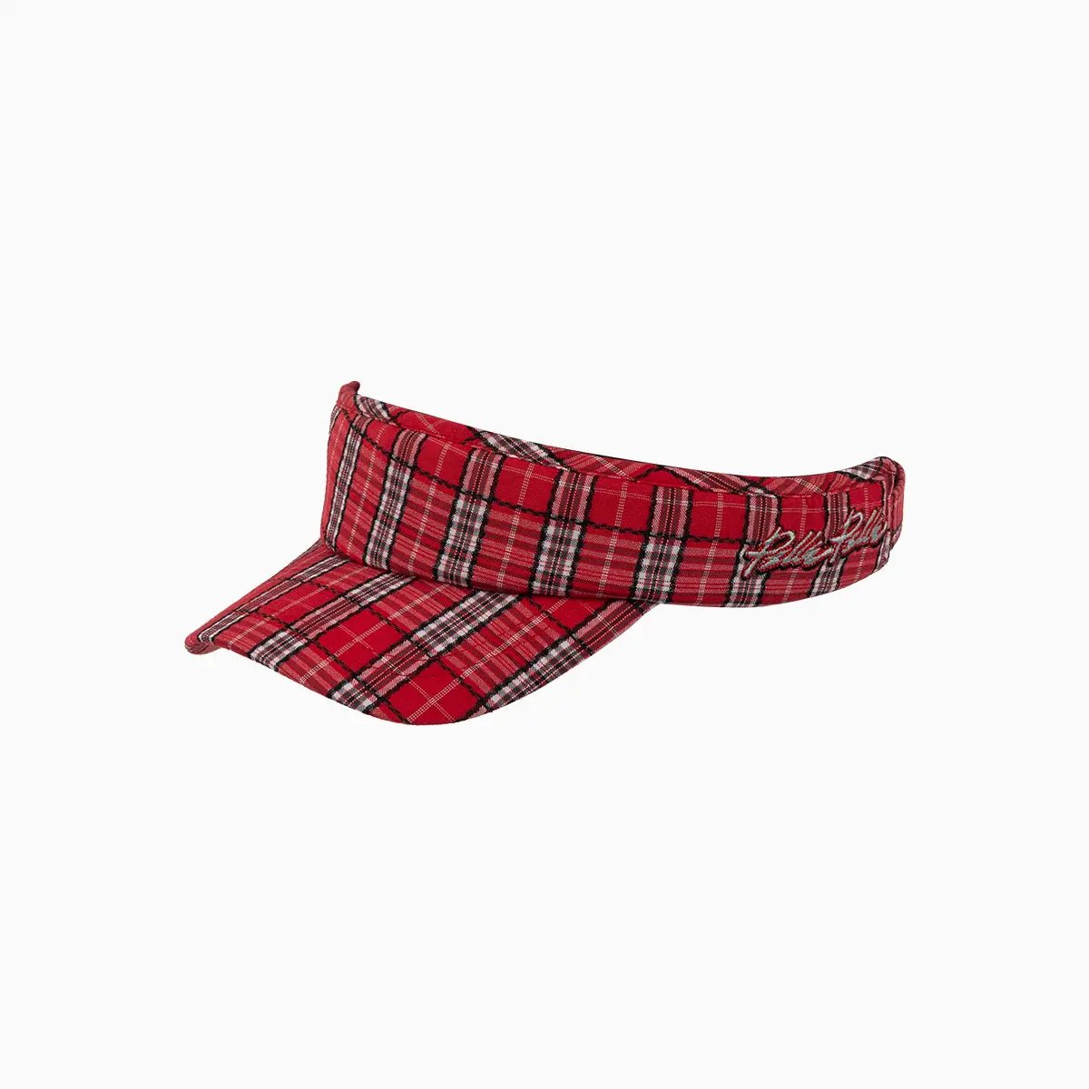 Classic Red Tartan Visor Cap Pelle Pelle - Tops and Bottoms USA