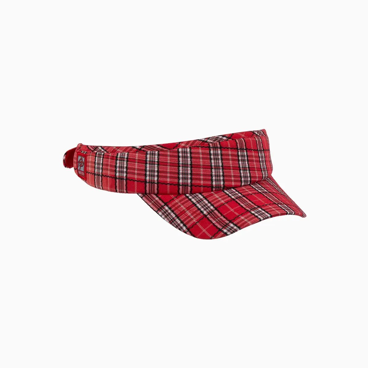 Classic Red Tartan Visor Cap Pelle Pelle - Tops and Bottoms USA