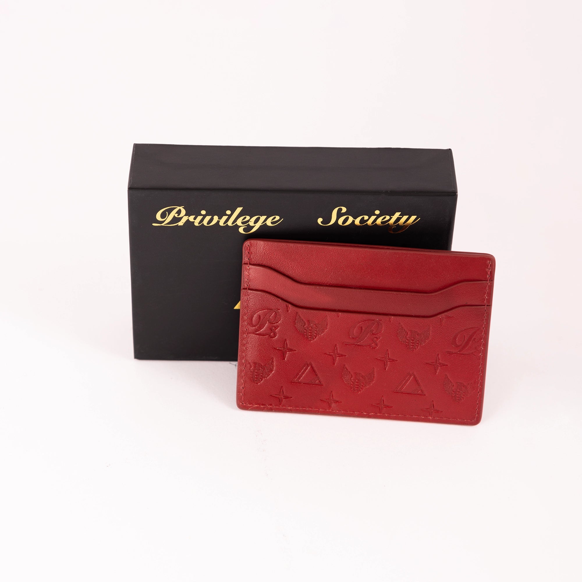 Men's Monogram Leather CC Wallet Privilege Society - Tops and Bottoms USA