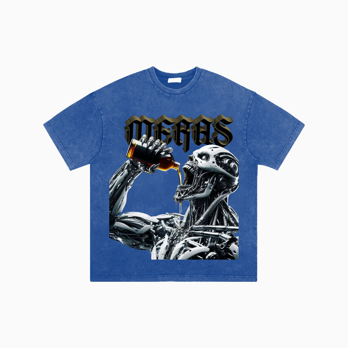 Men's AI Robot Crew Neck T-Shirt Meras - Tops and Bottoms USA