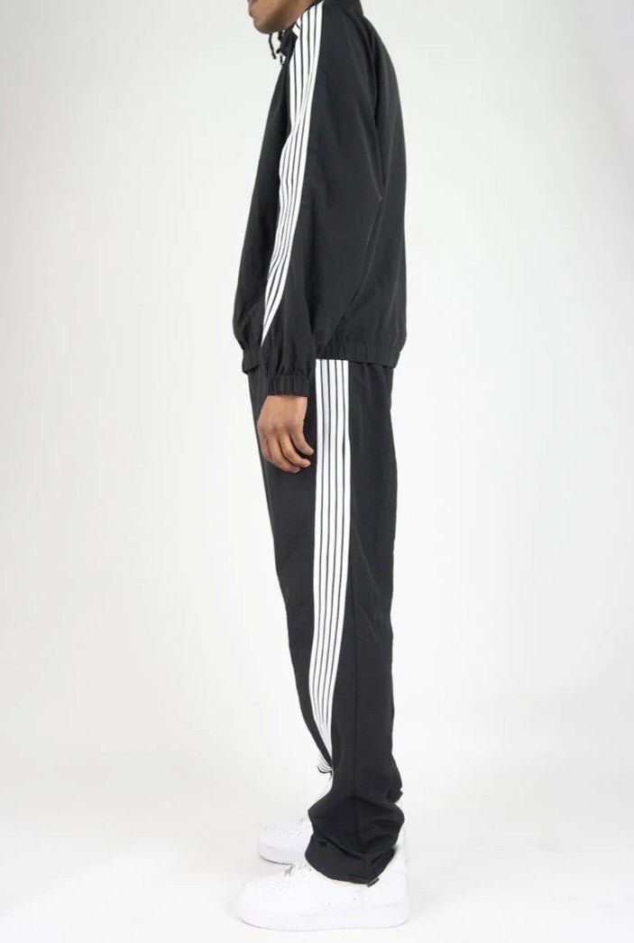 Kid's Striped Nylon Windbreaker Set Rebel Minds - Tops and Bottoms USA