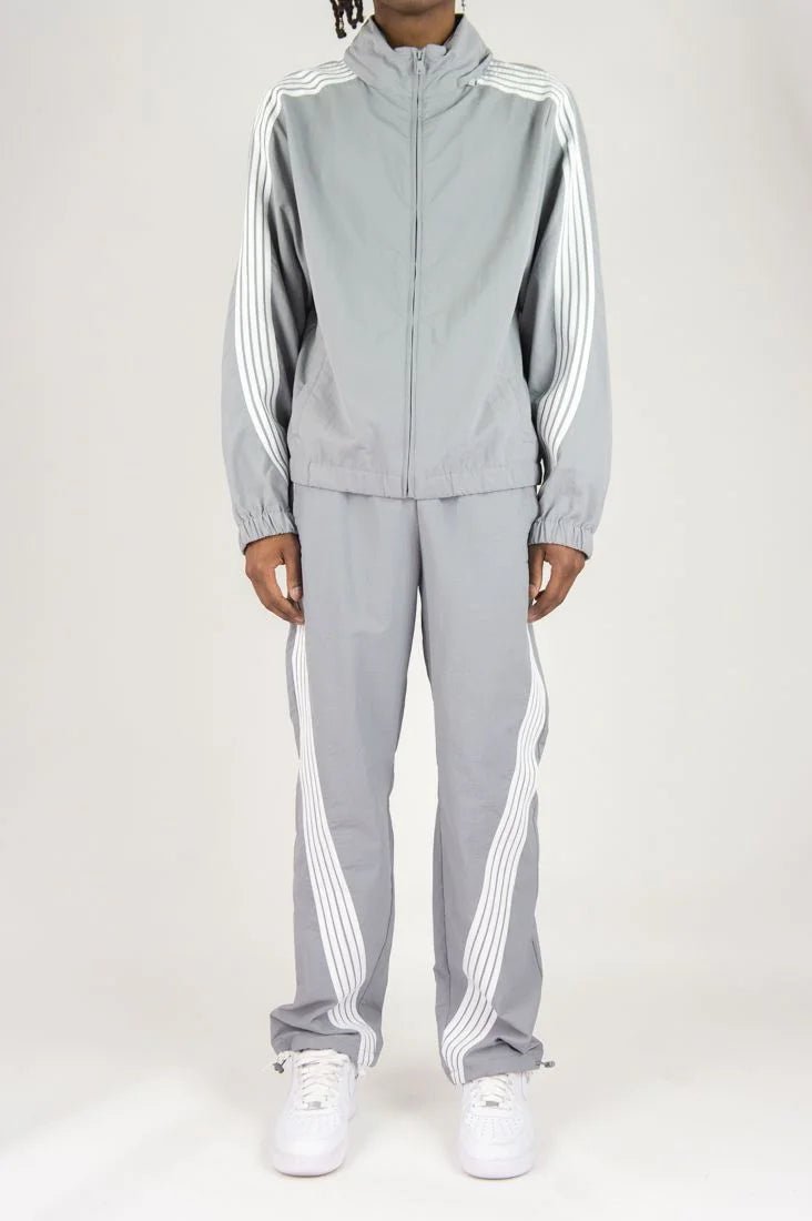 Kid's Striped Nylon Windbreaker Set Rebel Minds - Tops and Bottoms USA