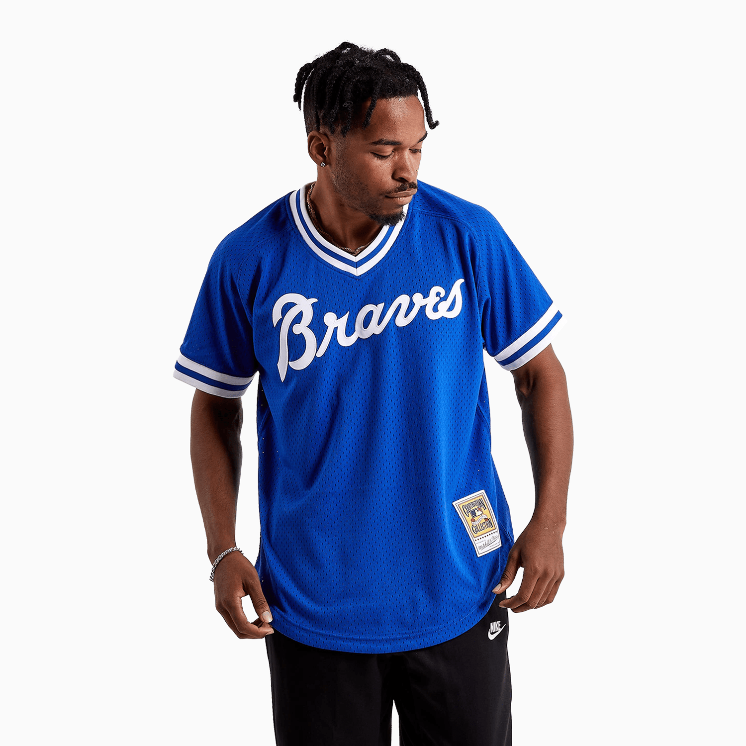 Atlanta Braves Baseball Jersey Braves Pullover Jersey Mitchell