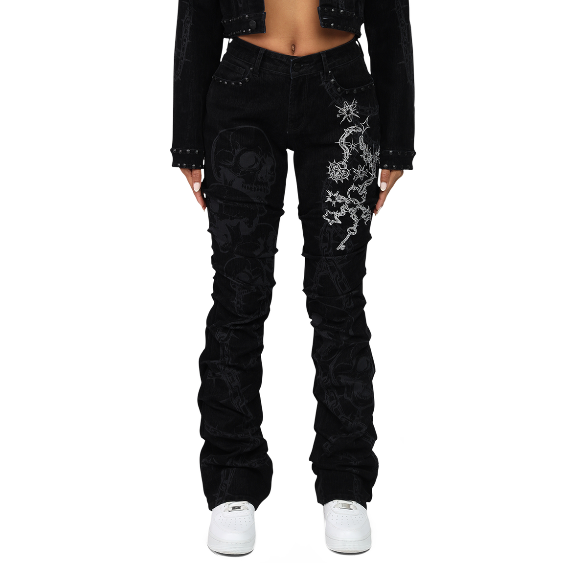 Women's High Rise Flocking Outfit