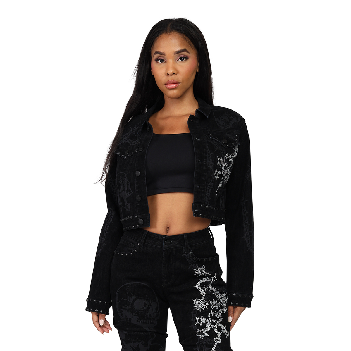 Women's High Rise Flocking Outfit